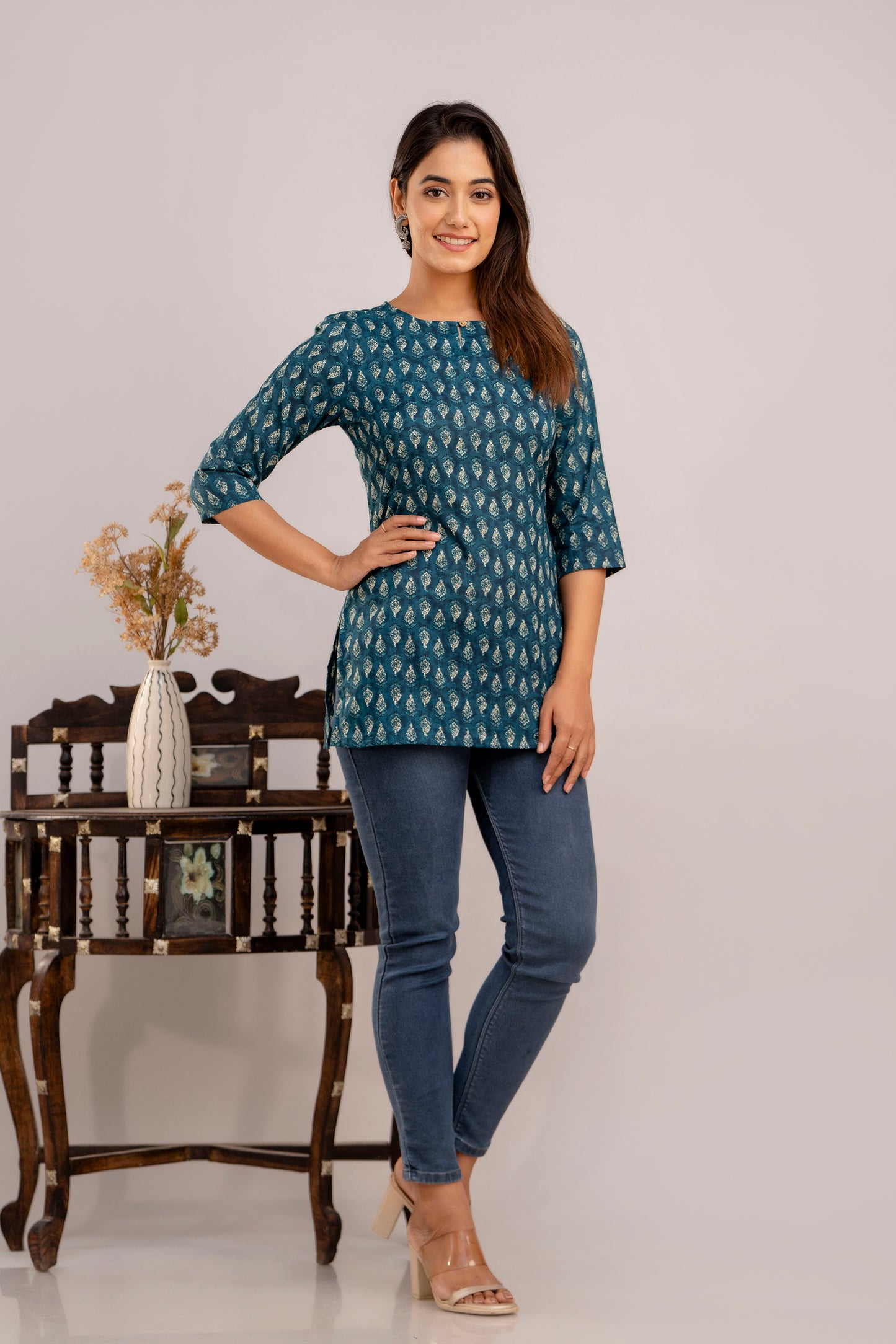 Cotton Printed Short Kurti