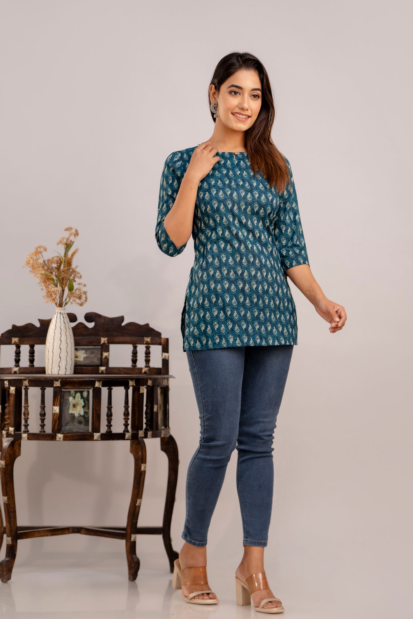 Cotton Printed Short Kurti