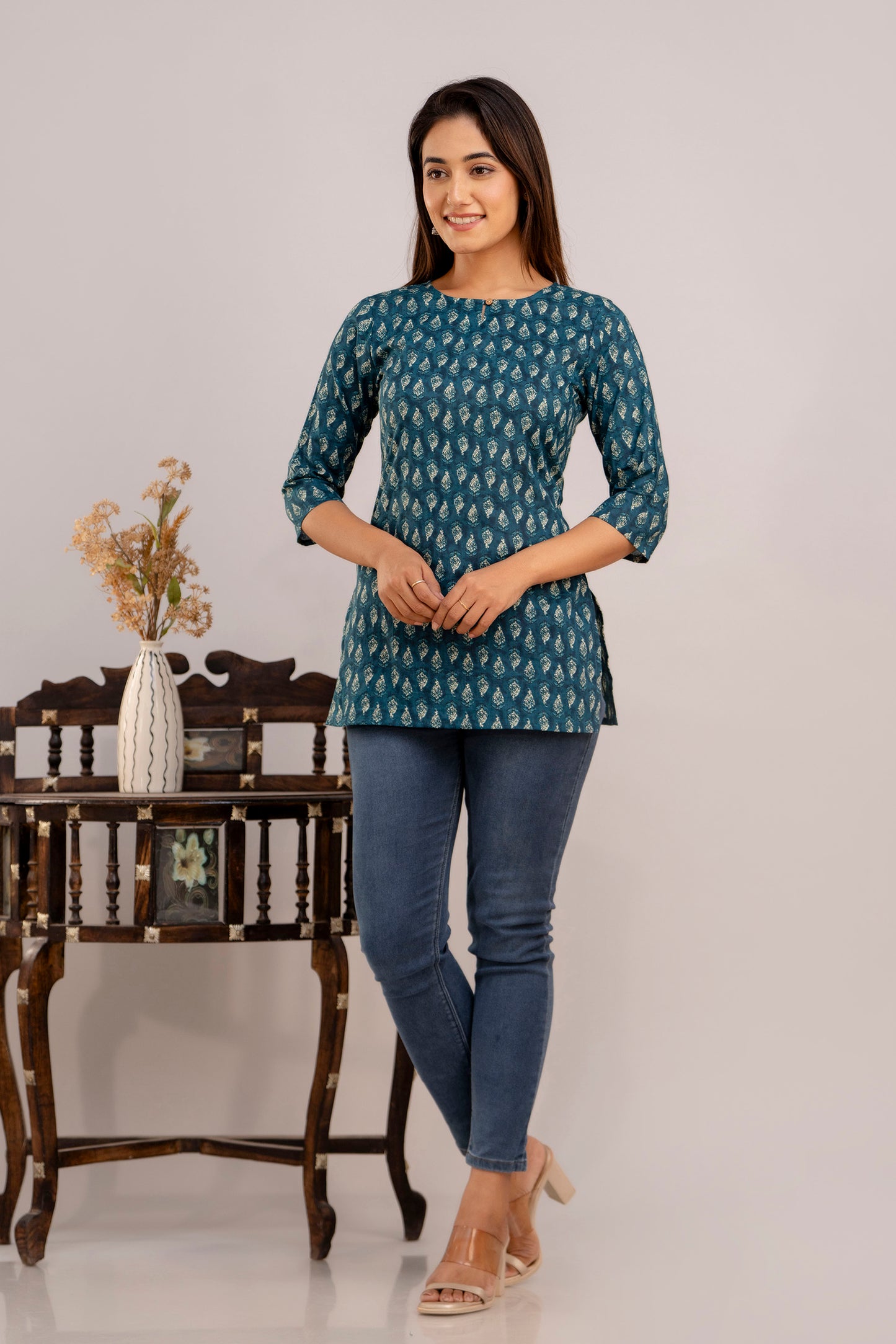 Cotton Printed Short Kurti