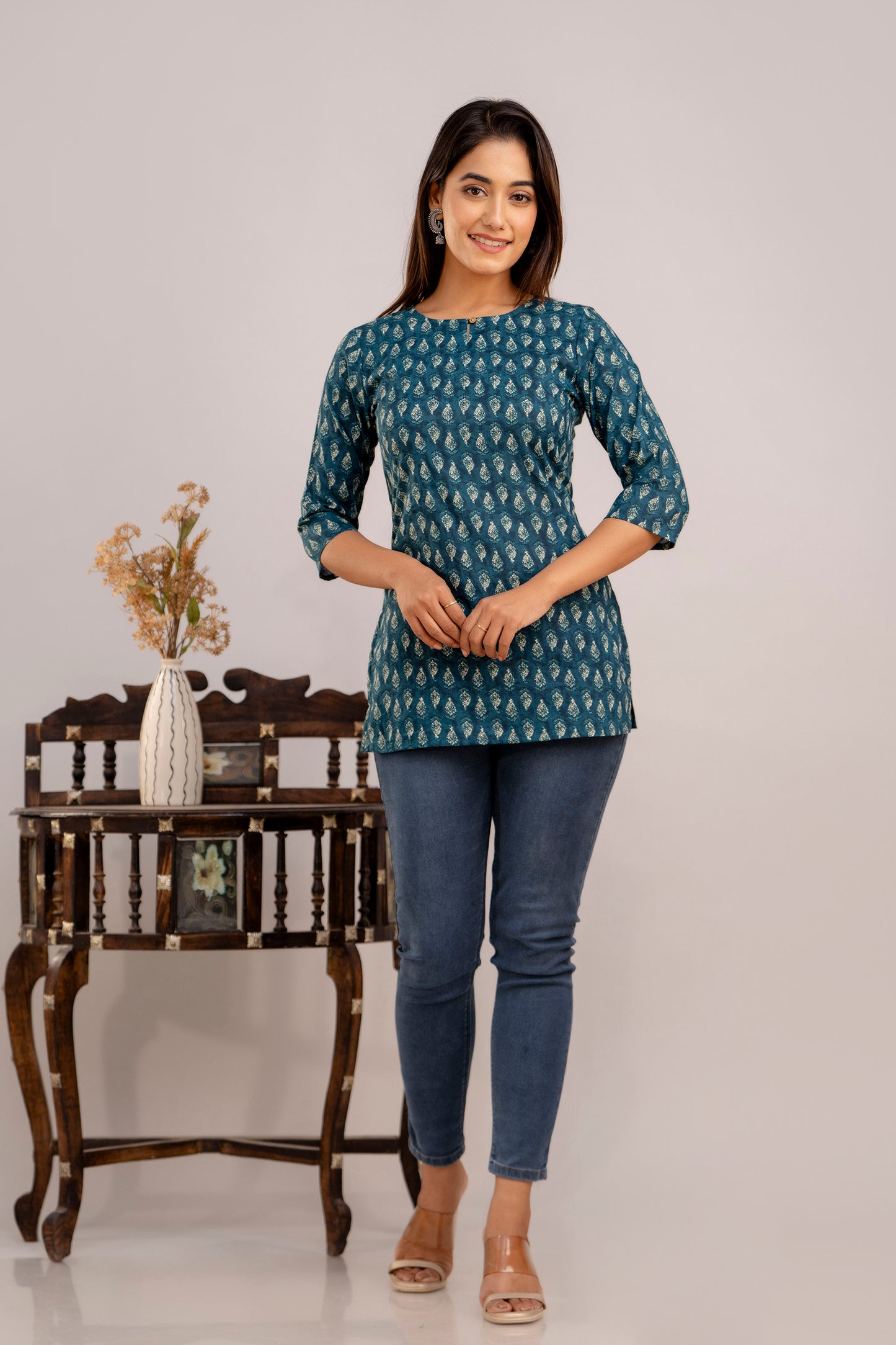 Cotton Printed Short Kurti