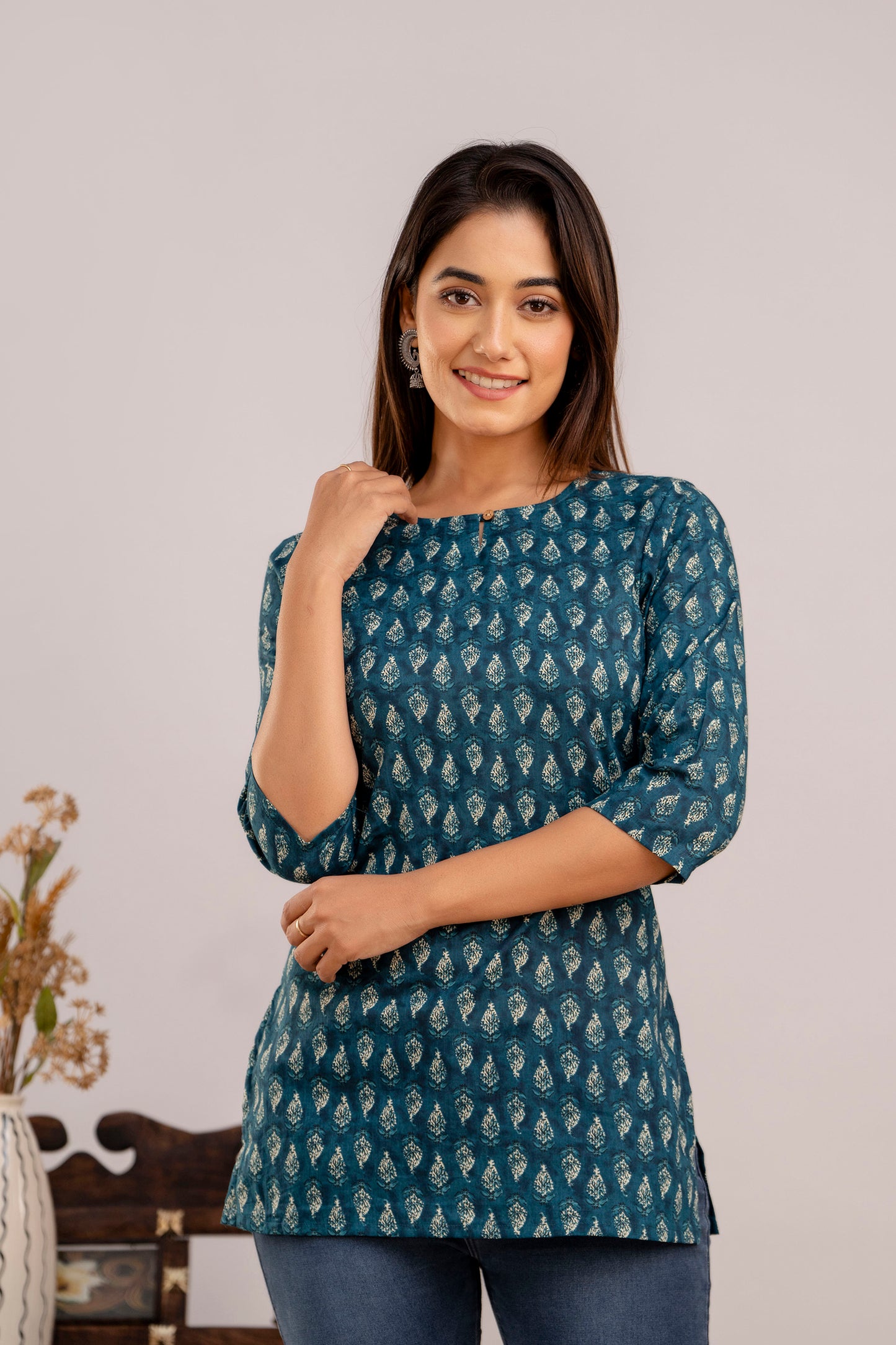 Cotton Printed Short Kurti