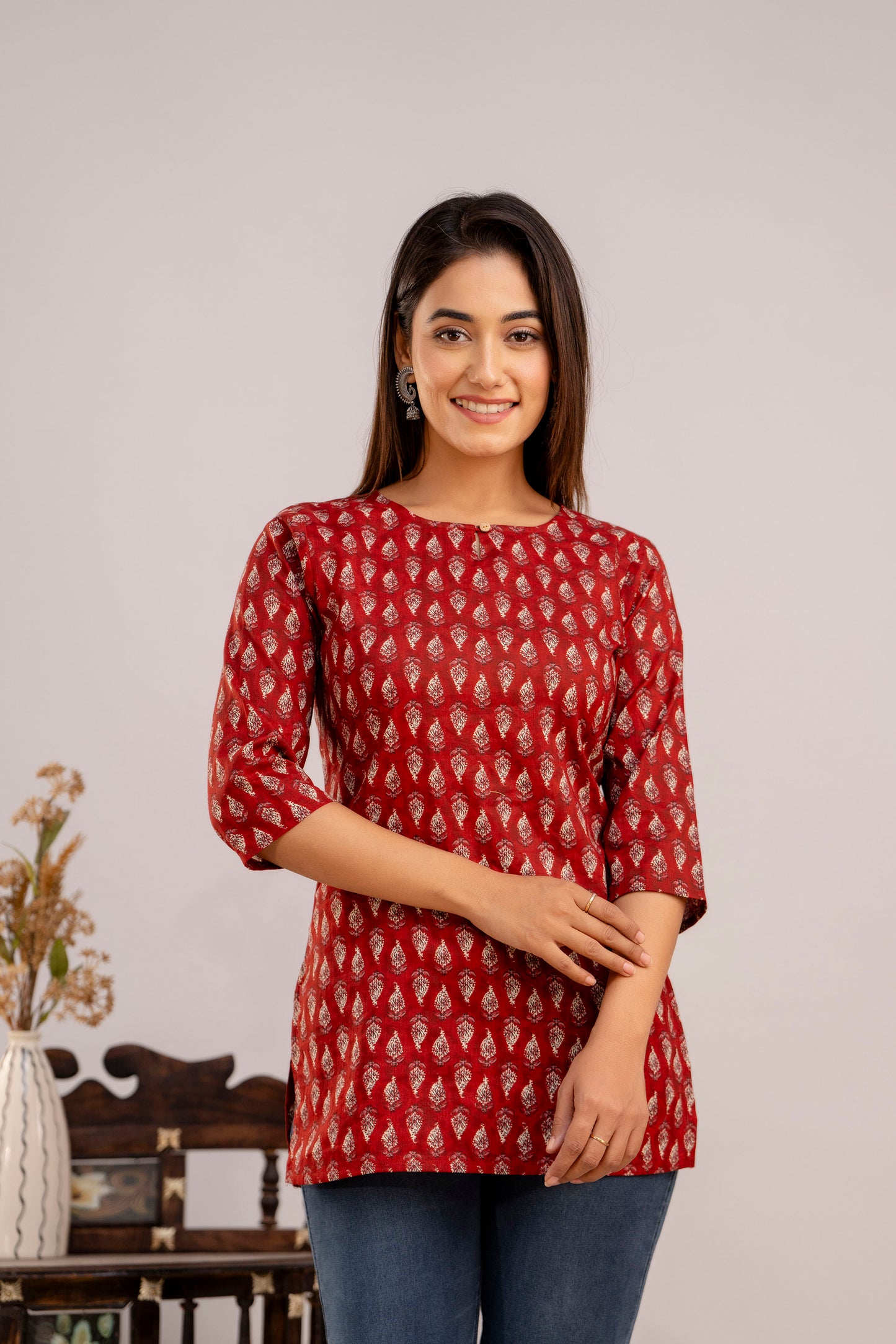 Cotton Printed Short Kurti