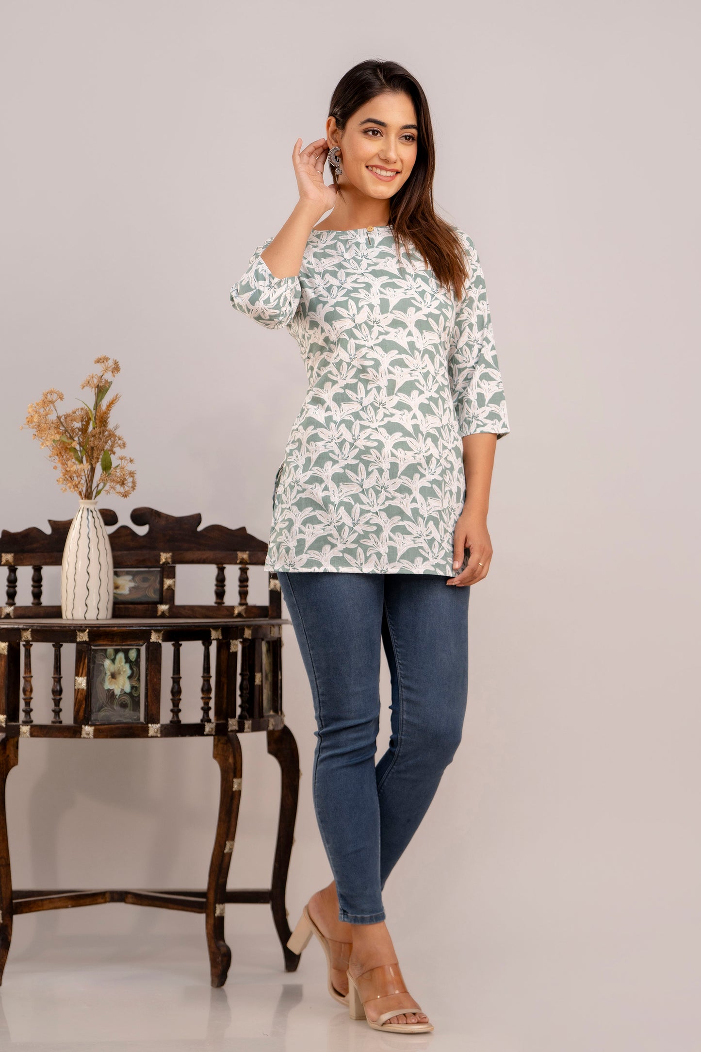 Cotton Printed Short Kurti