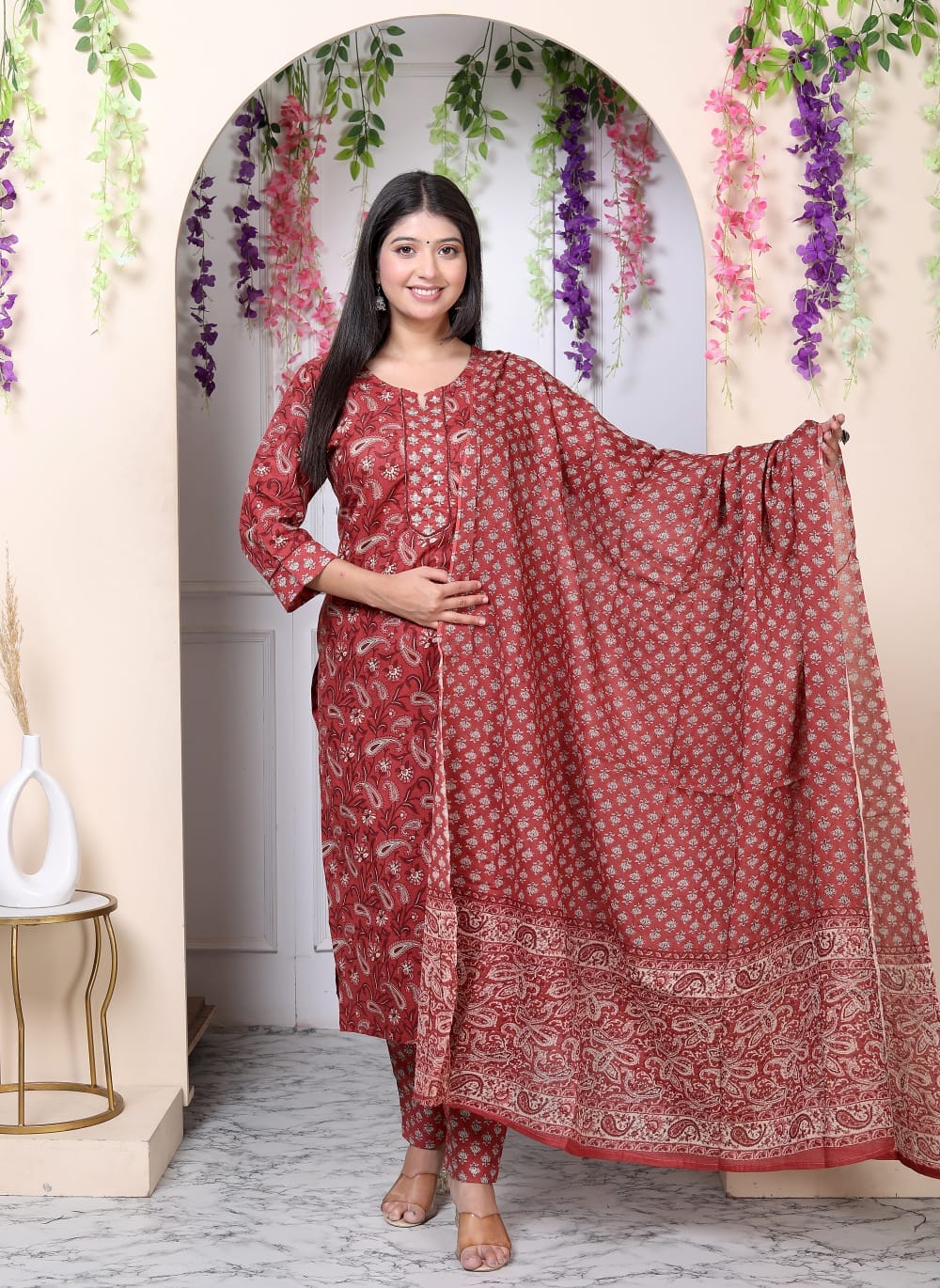 Cotton 3-Piece Set (with Handwork detailing)