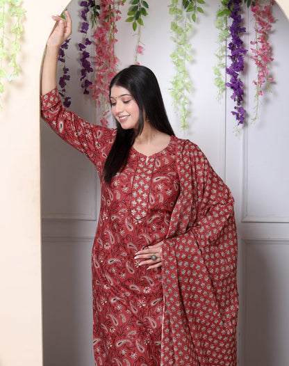 Cotton 3-Piece Set (with Handwork detailing)