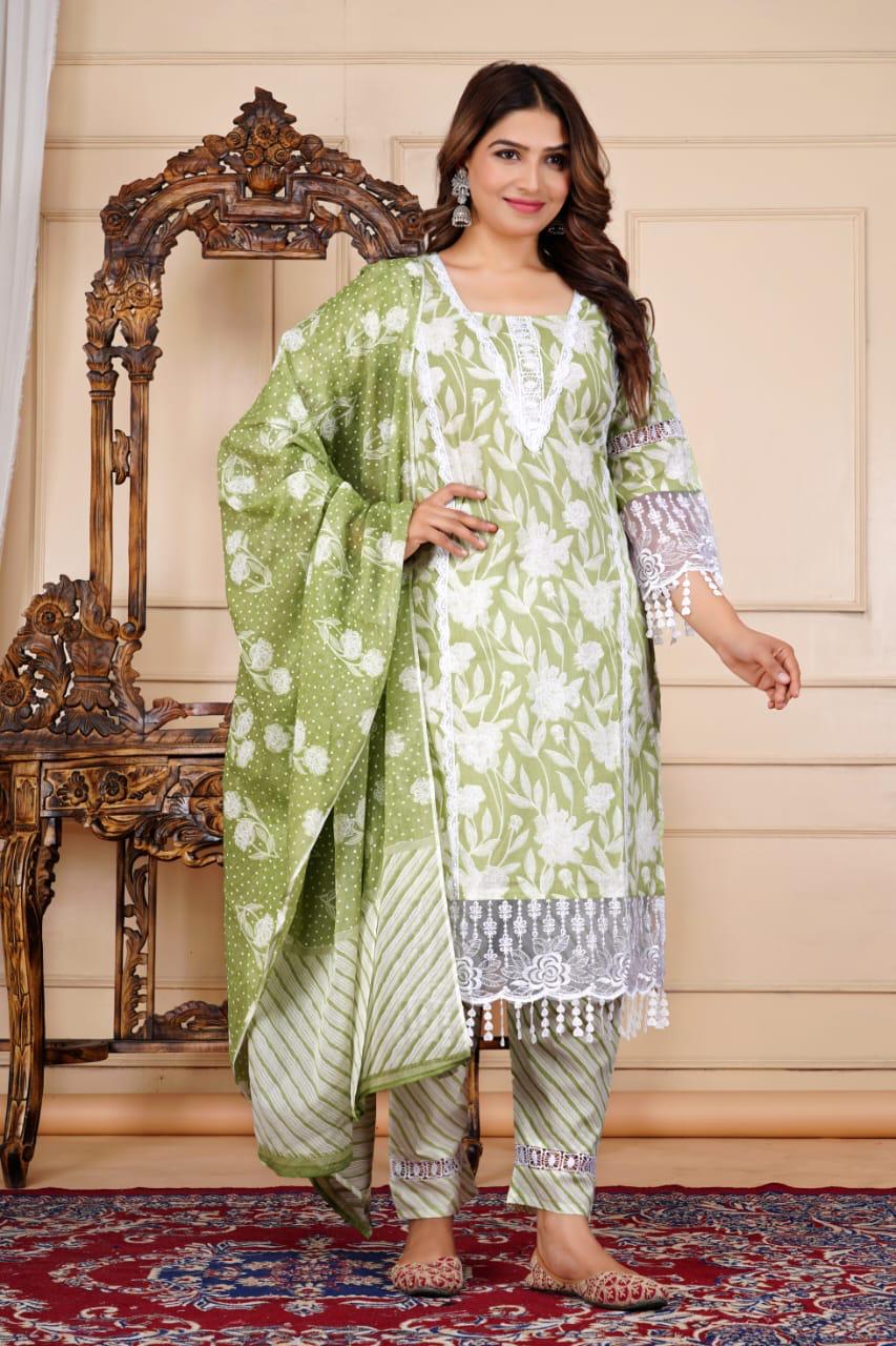 Elegant Cotton Kurta Pant Set