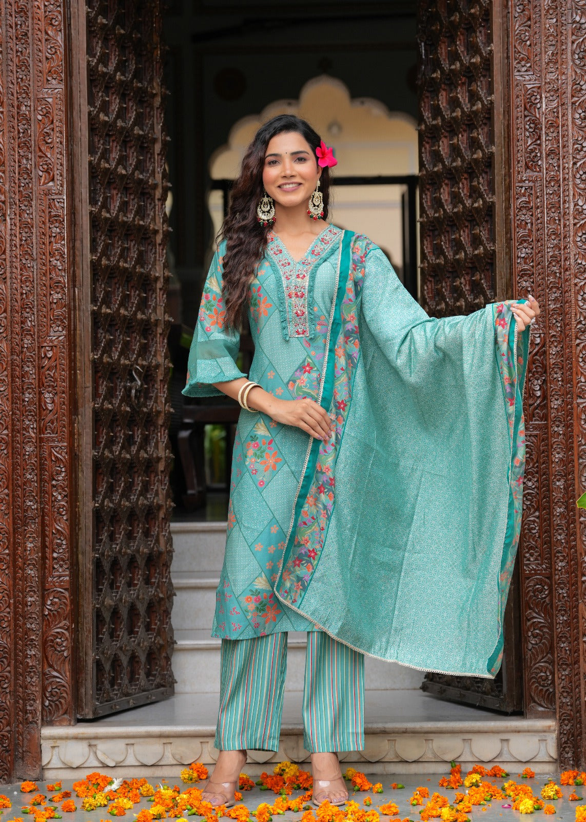 Artisan Block Print Cotton Suit Set